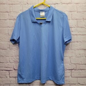 NEW Nike Blue Golf Polo Shirt Womens XXL Dri-Fit Performance Activewear Sporty